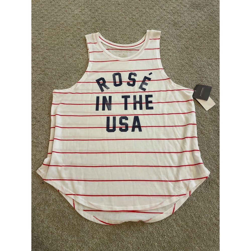 NWT- Grayson/Threads Rose In The USA Tank Top XL